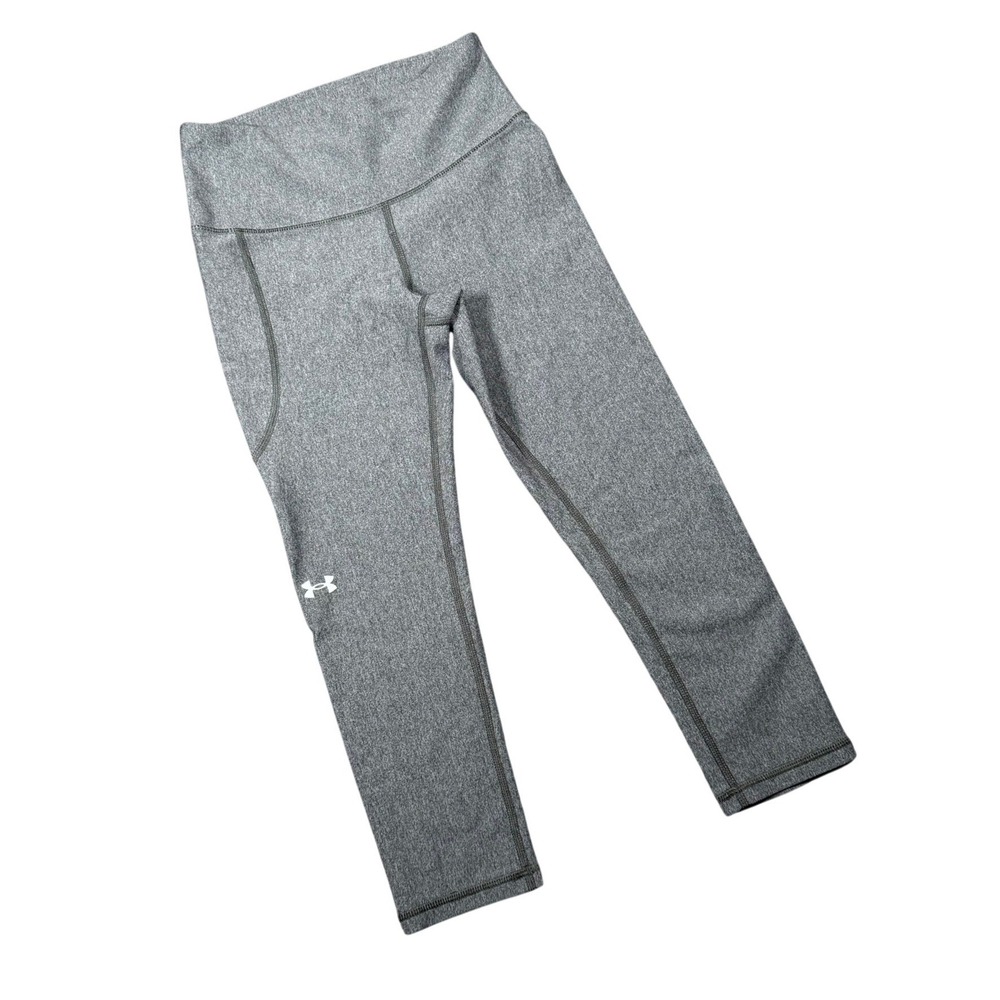 Under Armour HeatGear Womens XS‎ Gray Heathered Compression Leggings Training